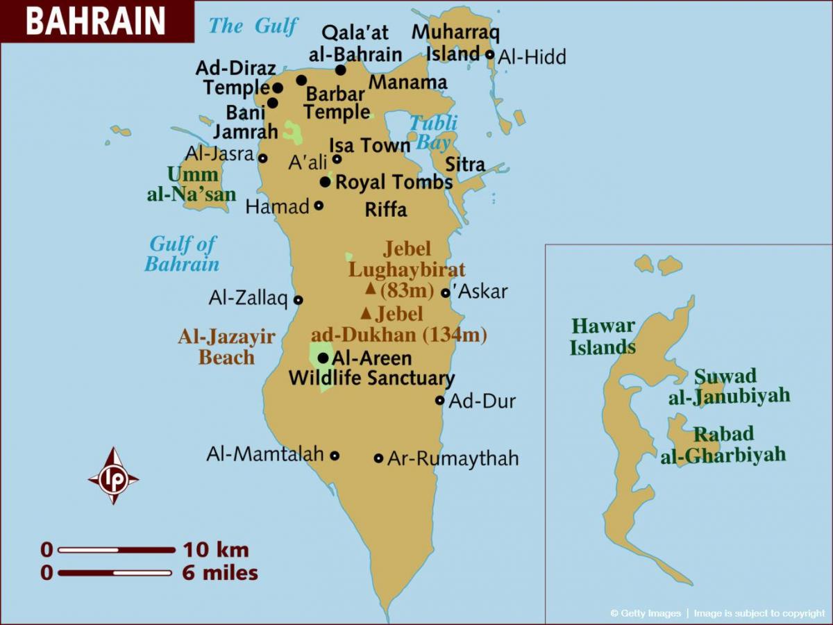 al Bahrainu mapu