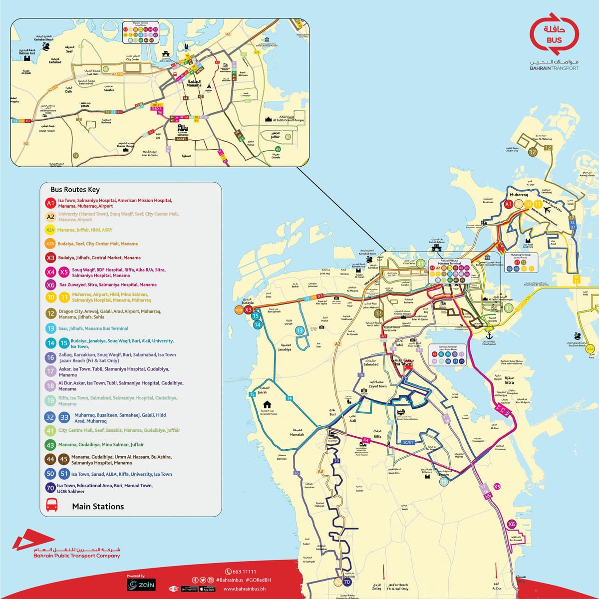 mapa Bahrainu bus