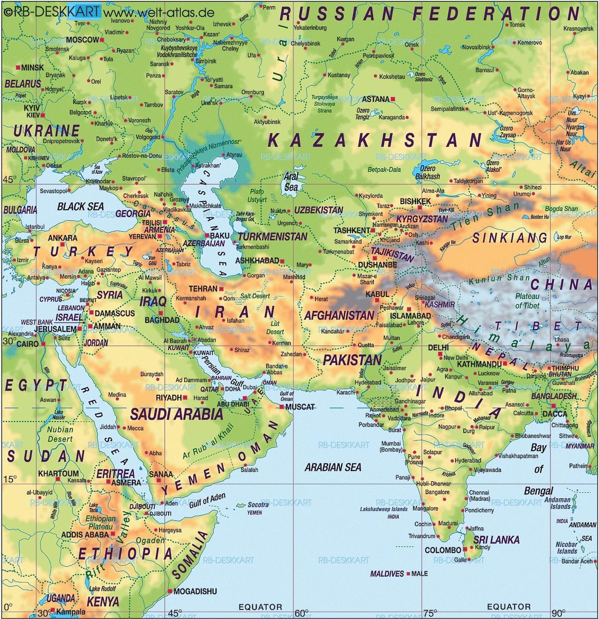 mapa Bahrainu karti svijeta atlas