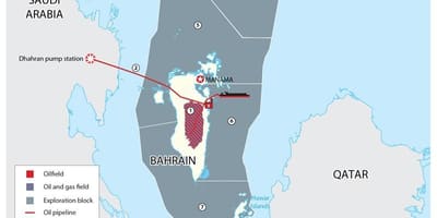 Mapa Bahrainu blokova