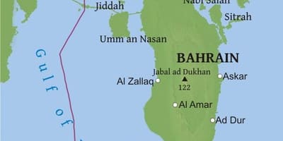 Mapa Bahrainu most